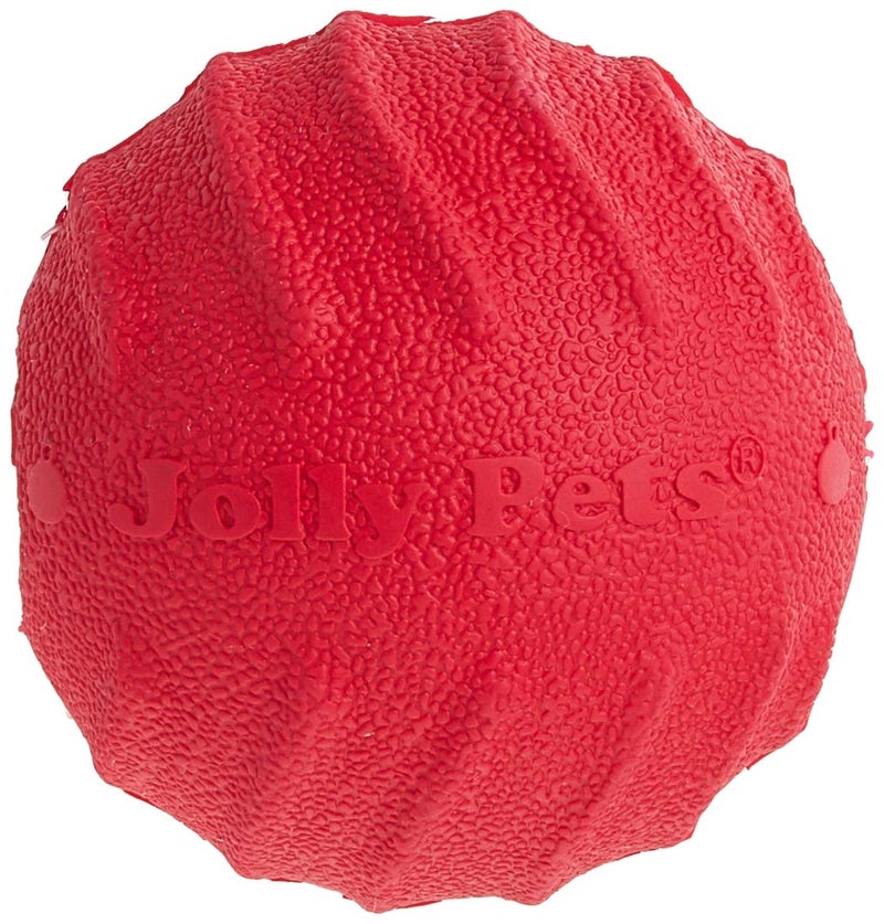 Jolly Pets Tuff Tosser Bouncing Ball Tog Toy/Treat Holder, 3 Inches, Red - Image 1